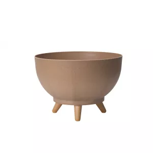 Doniczka z nóżkami Satina Eco Wood 30 brąz 