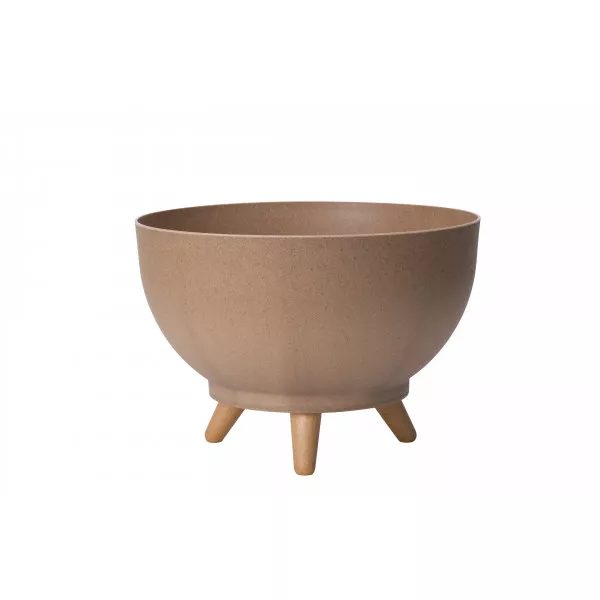 Doniczka z nóżkami Satina Eco Wood 30 brąz 