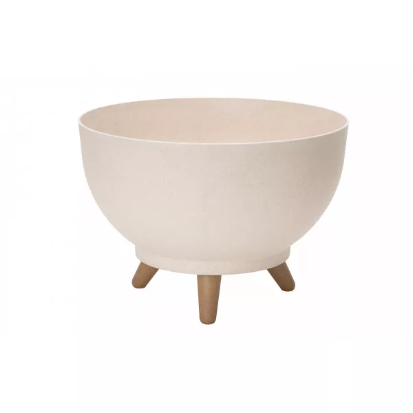 Doniczka z nóżkami Satina Eco Wood 30 biała