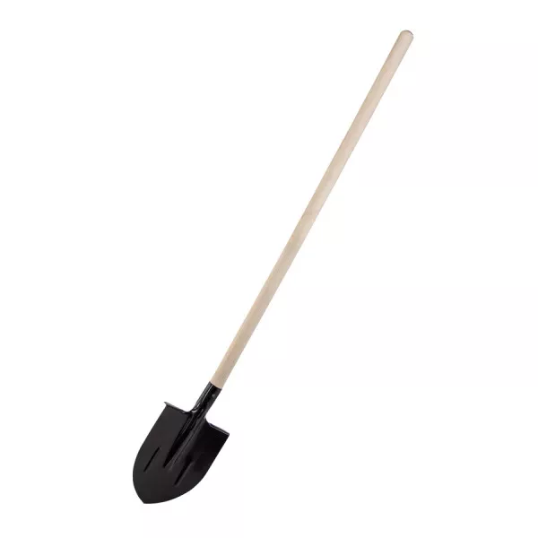 Łopata usztywniająca żebrowana z ergonomicznym trzonkiem wiązowym 210×285 mm