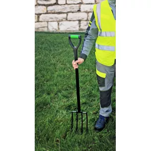 Grabie żelazne 4-zębne, z uchwytem metalowym - 180x290x1200 mm