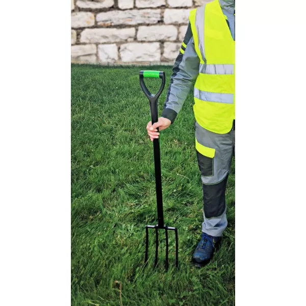 Grabie żelazne 4-zębne, z uchwytem metalowym - 180x290x1200 mm