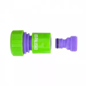 Plastikowy adapter z gwintem męskim do węża 3/4" - 3/4"