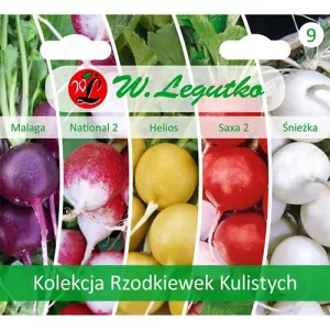 Kolorowa kolekcja rzodkiewek, opakowanie zawiera 5 odmian