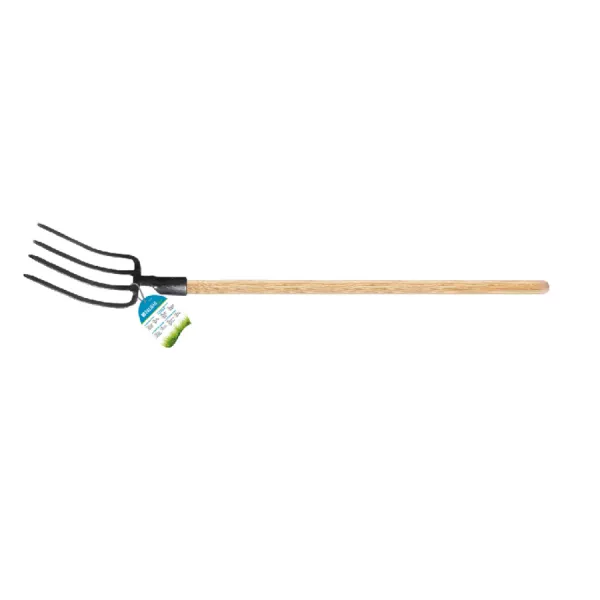 Widelec żelazny 4-zębny z drewnianą rączką - 185х280х1450 mm