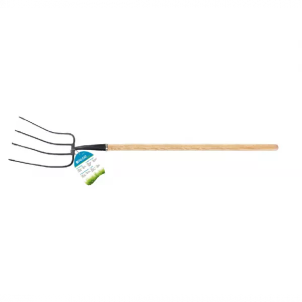 Widły do siana z kutego żelaza z drewnianą rączką - 210х300х1480 mm