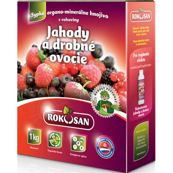 Organiczny nawóz stały do truskawek i jagód Rokosan