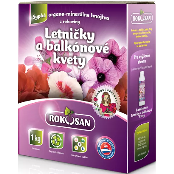 Organiczny nawóz stały do roślin jednorocznych i kwiatów balkonowych Rokosan